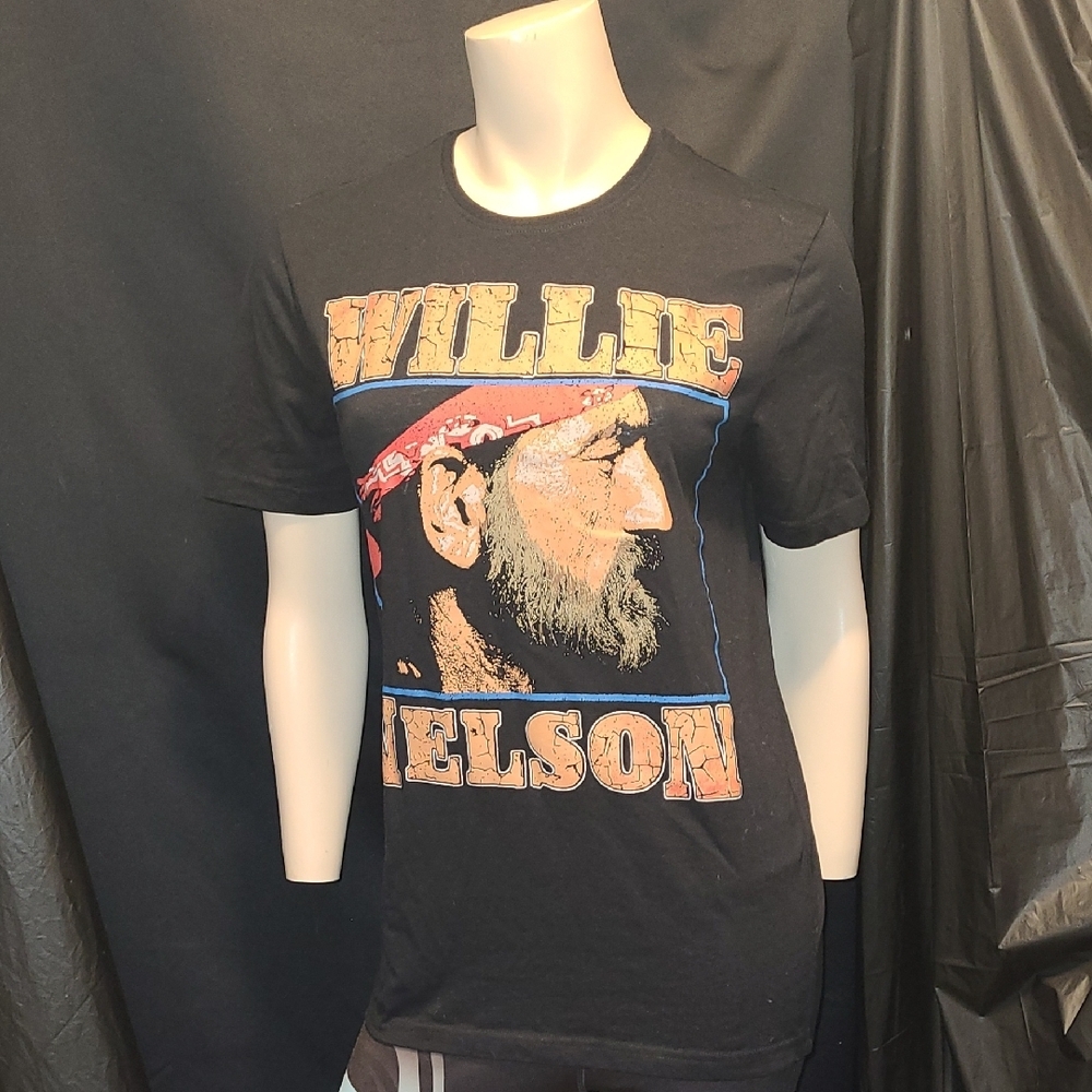 Zion Rootswear Black Willie Nelson Graphic Tee Size Small